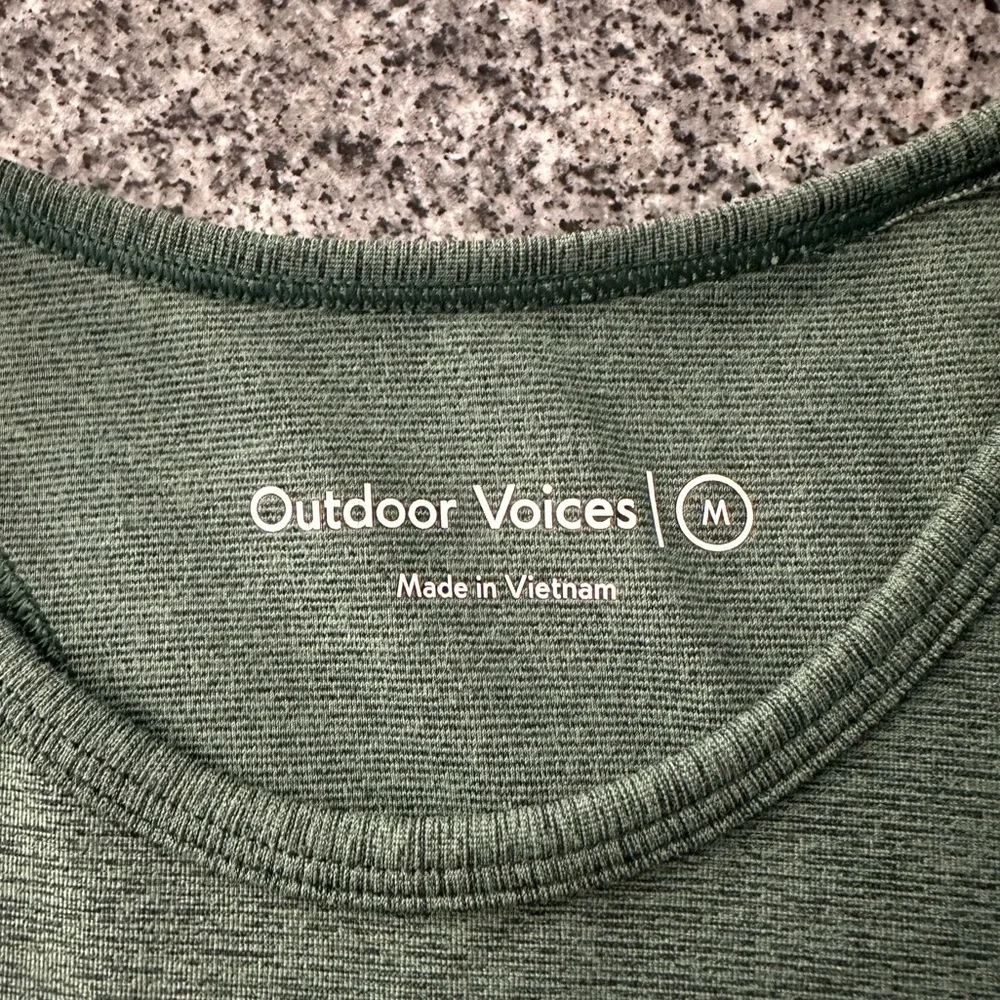 Outdoor Voices Longline Sports Bra in Green